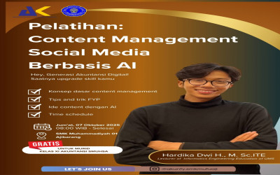 Pelatihan “Content Management Sosial Berbasis AI” Buka Wawasan Siswa Akuntansi di Era Digital