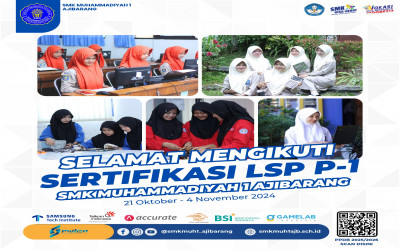 Pelaksanaan Uji kompetensi LSP P1 SMK Muhammadiyah 1 Ajibarang