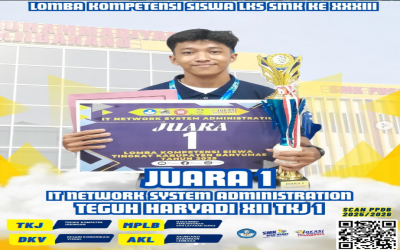 Juara 1 LKS Tingkat Provinsi Bidang Lomba ITNSA