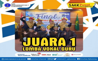 Tim Vokal SMUHSA Meraih Juara 1 Lomba Vokal Guru Tingkat PD Muhammadiyah Banyumas   