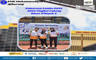 Kejuaraan O2SN Cabang Dinas X. SMK Muhamamdiyah 1 Ajibarang mendapatkan 2 mendali